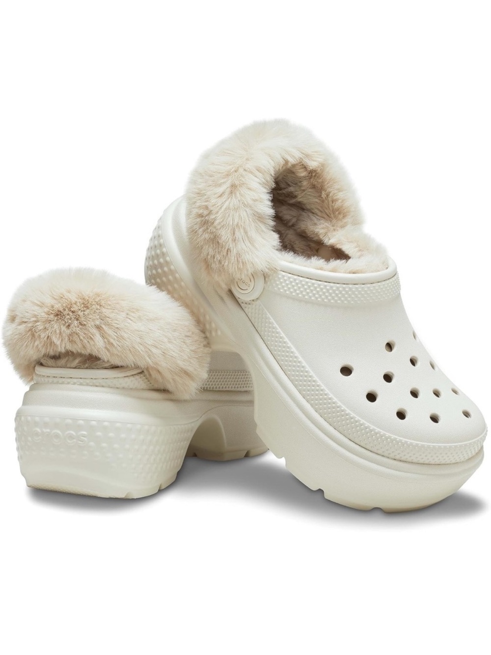 Crocs Stomp Lined Platform Clog - Stucco W11/M9